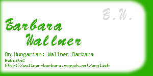 barbara wallner business card